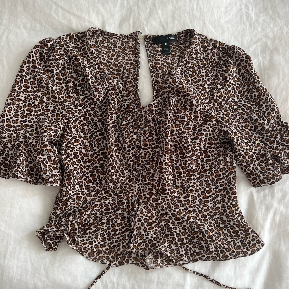 Aqua Cheetah Crop Top